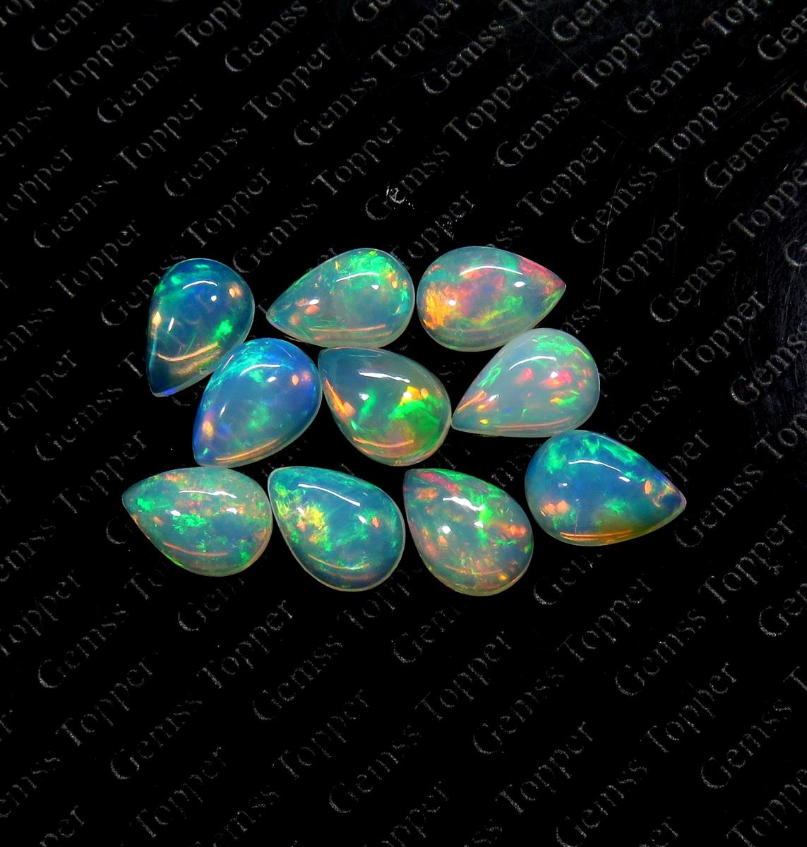 Ethiopian Opal 9x12 mm Pear Cabochon